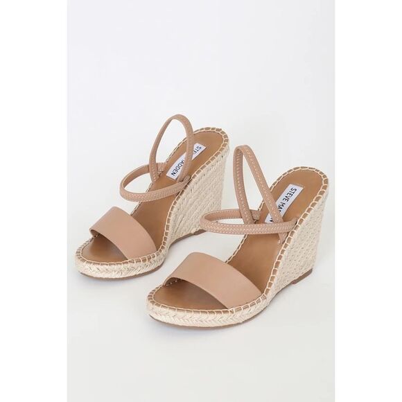 ✨Steve Madden Mckenzie Tan Espadrille Sz 9 Wedges✨ - Picture 2 of 11